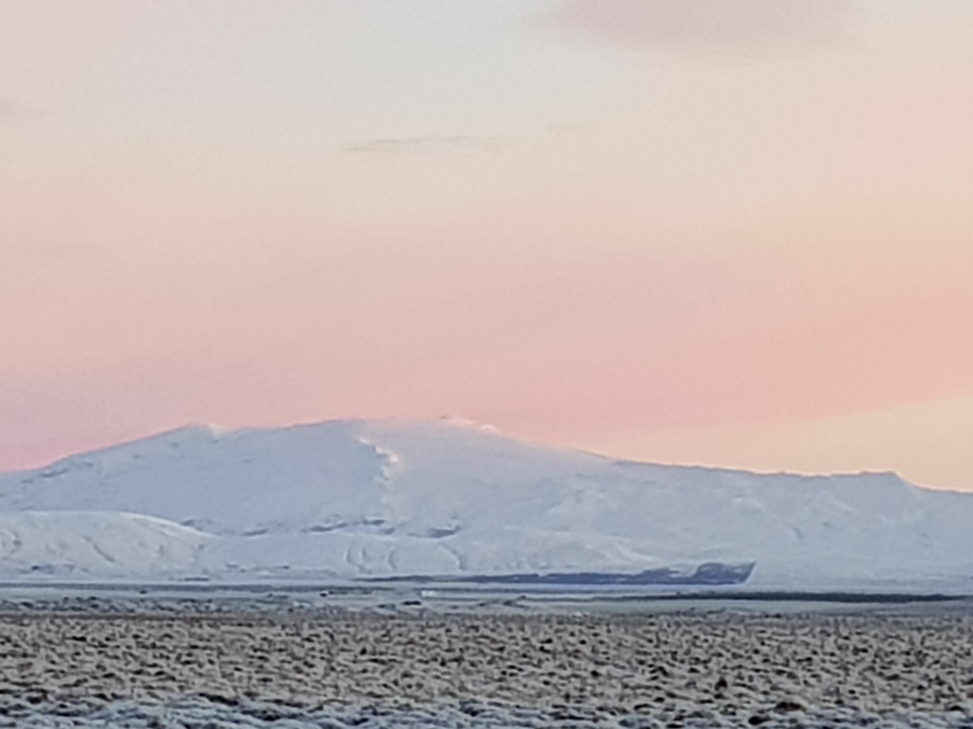 Hekla 1 Volcano And Glacier View *